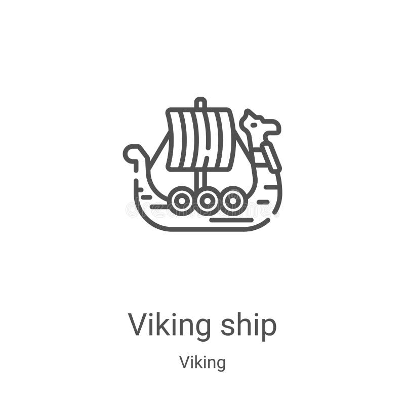 Viking Icon Vector from Viking Collection. Thin Line Viking Outline