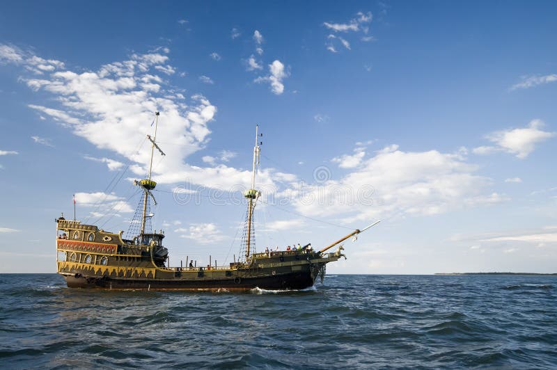 Viking ship at sea