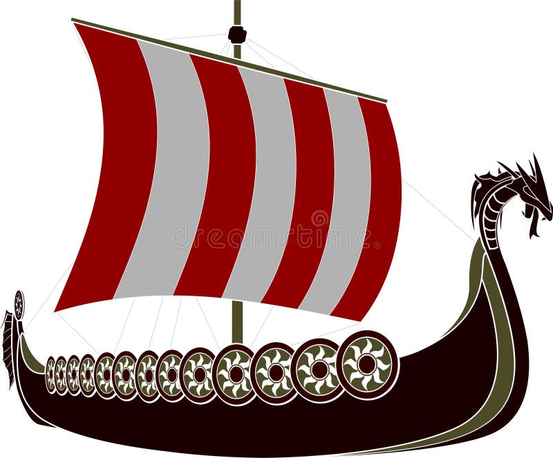 Viking ship stock vector. Illustration of celtic, isolated ...