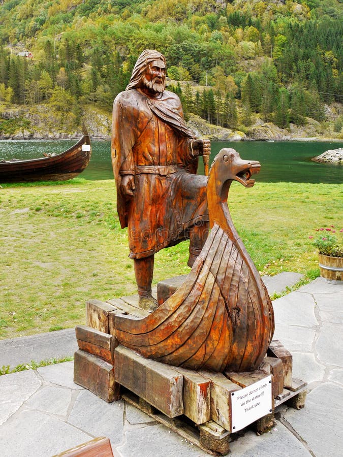 viking ship,viking man, boat stock photo - image: 60245409