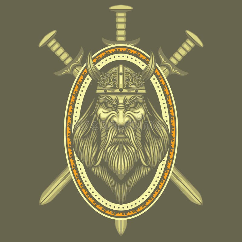 Viking Swords-Vektor mittelalterlicher Kamm-Mantel-Arm-Kriegers-alter Barbar lizenzfreie abbildung Viking Swords-Vektor mittelalterlicher Kamm-Mantel-Arm-Kriegers-alter Barbar lizenzfreie abbildung