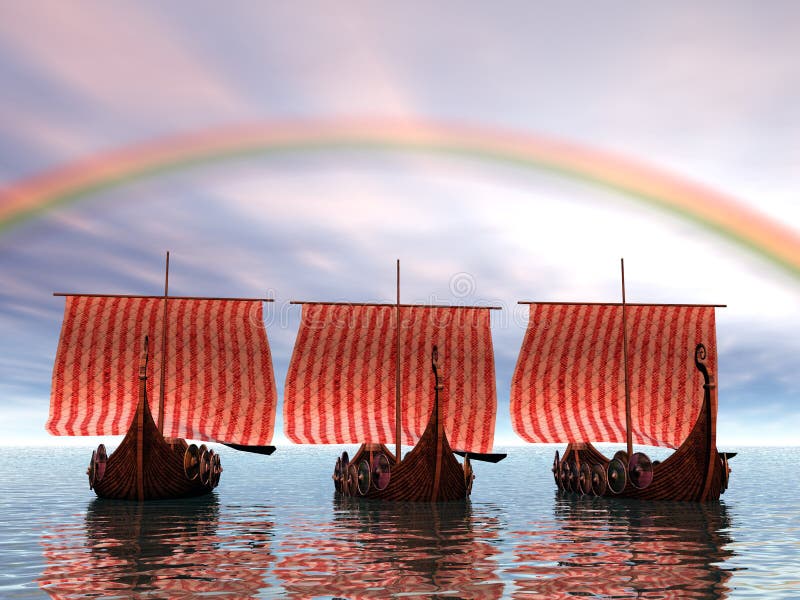 Vikings sailin obrazy royalty free Vikings sailin obrazy royalty free