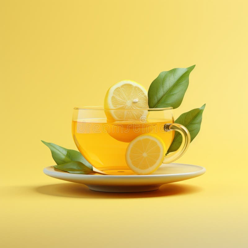 Viktig 3d-rendering av citronte mot ljus bakgrund vektor illustrationer