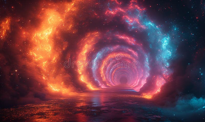 Viktig tunnel i himlen royaltyfri illustrationer