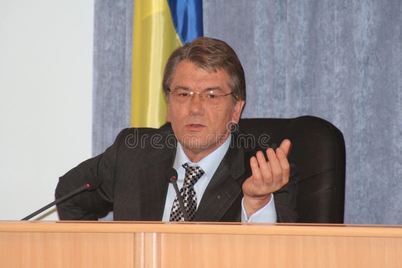 Viktor Yushchenko - President van de Oekraïne royalty-vrije stock afbeelding Viktor Yushchenko - President van de Oekraïne royalty-vrije stock afbeelding