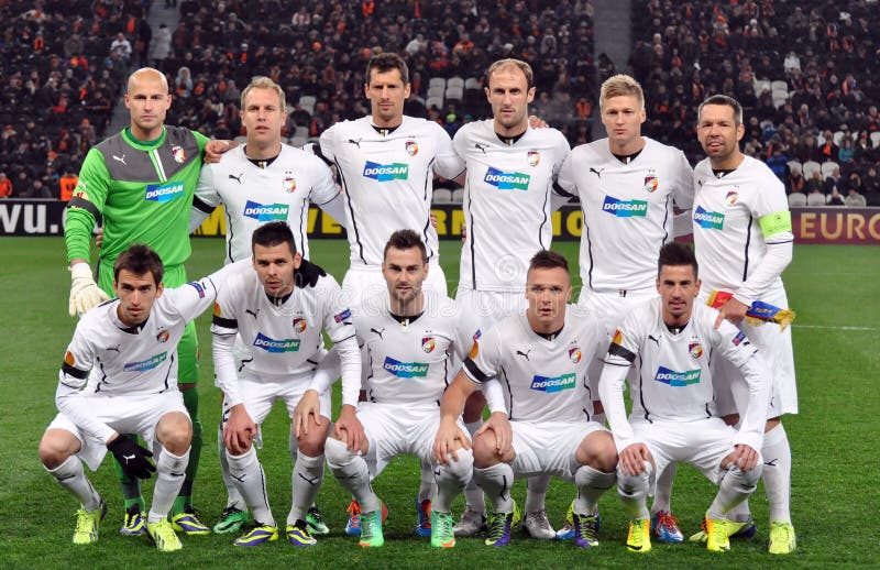 Photo was taken during the match between Shakhtar (Donetsk, Ukraine) vs Viktoria (Plzen, Czech Republic) 2013-14 UEFA Europa League. Last 32. Return leg February 27, 2014. Donetsk. Donbass Arena. Photo was taken during the match between Shakhtar (Donetsk, Ukraine) vs Viktoria (Plzen, Czech Republic) 2013-14 UEFA Europa League. Last 32. Return leg February 27, 2014. Donetsk. Donbass Arena.