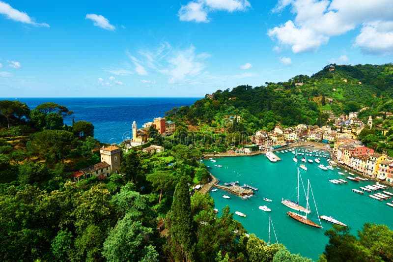 Portofino village on Ligurian coast in Italy. Portofino village on Ligurian coast in Italy