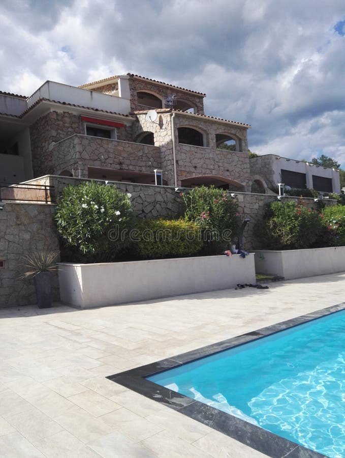 Villa in corsica cape stock image. Image of landmarks 17531241