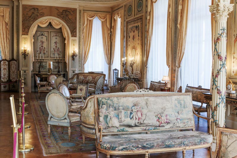 Villa Ephrussi de Rothschild inre arkivfoton Villa Ephrussi de Rothschild inre arkivfoton