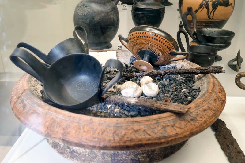 Cult objects of the religious cities in the ground floor of Villa Giulia today the National Etruscan Museum in Rome, Italy.Created in 1899, the Etruscan Museum of Villa Giulia houses works from pre-Roman Italian antiquity, especially from the Etruscan world. Among the museum’s most valuable objects are a sarcophagus from the year 520 BC, as well as several terracotta figures such as the Apollo of Veii and the image of Hercules and Apollo vying for the deer, both from 510 BC. The museum also presents a great collection of precious objects from antiquity to the 19th century. Cult objects of the religious cities in the ground floor of Villa Giulia today the National Etruscan Museum in Rome, Italy.Created in 1899, the Etruscan Museum of Villa Giulia houses works from pre-Roman Italian antiquity, especially from the Etruscan world. Among the museum’s most valuable objects are a sarcophagus from the year 520 BC, as well as several terracotta figures such as the Apollo of Veii and the image of Hercules and Apollo vying for the deer, both from 510 BC. The museum also presents a great collection of precious objects from antiquity to the 19th century.