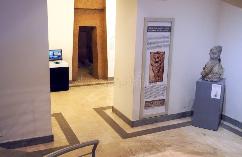 Tomb of the Necropolis of the Banditaccia in the underground floor of Villa Giulia today the National Etruscan Museum in Rome, Italy. The section is dedicated to the Etruscan tombs. Created in 1899, the Etruscan Museum of Villa Giulia houses works from pre-Roman Italian antiquity, especially from the Etruscan world. Among the museum’s most valuable objects are a sarcophagus from the year 520 BC, as well as several terracotta figures such as the Apollo of Veii and the image of Hercules and Apollo vying for the deer, both from 510 BC. The museum also presents a great collection of precious objects from antiquity to the 19th century. Tomb of the Necropolis of the Banditaccia in the underground floor of Villa Giulia today the National Etruscan Museum in Rome, Italy. The section is dedicated to the Etruscan tombs. Created in 1899, the Etruscan Museum of Villa Giulia houses works from pre-Roman Italian antiquity, especially from the Etruscan world. Among the museum’s most valuable objects are a sarcophagus from the year 520 BC, as well as several terracotta figures such as the Apollo of Veii and the image of Hercules and Apollo vying for the deer, both from 510 BC. The museum also presents a great collection of precious objects from antiquity to the 19th century.