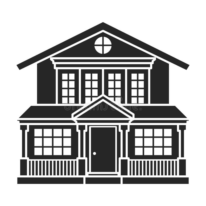 mansion clipart black and white