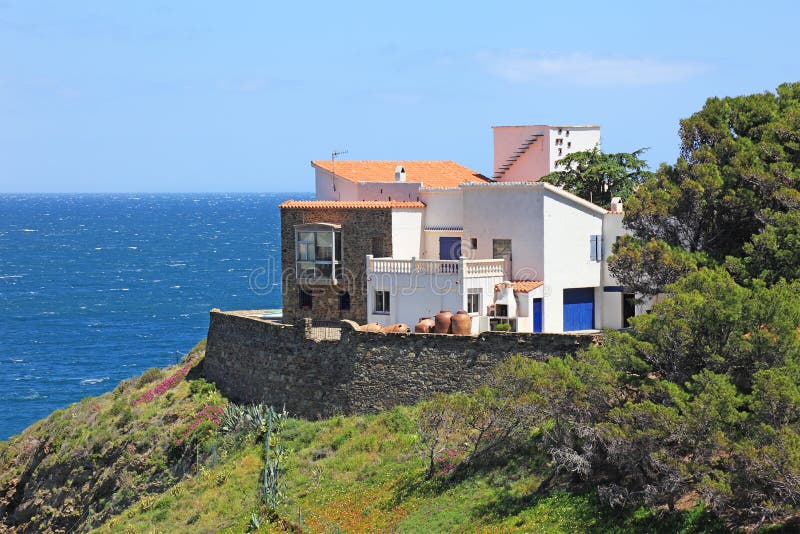 Villa at mediterranean seashore.