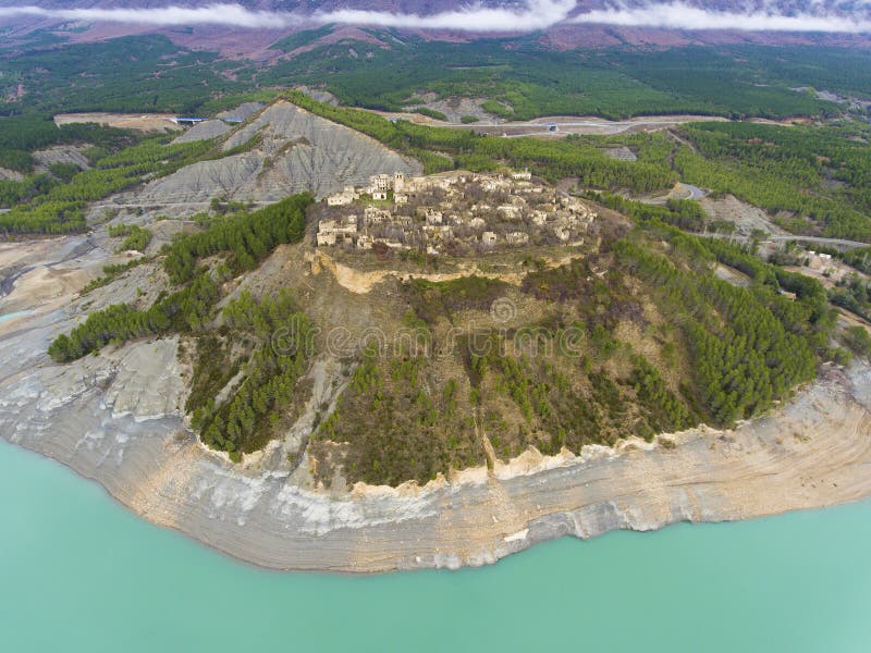 Village abandonné de Tiermas, Saragosse images libres de droits Village abandonné de Tiermas, Saragosse images libres de droits