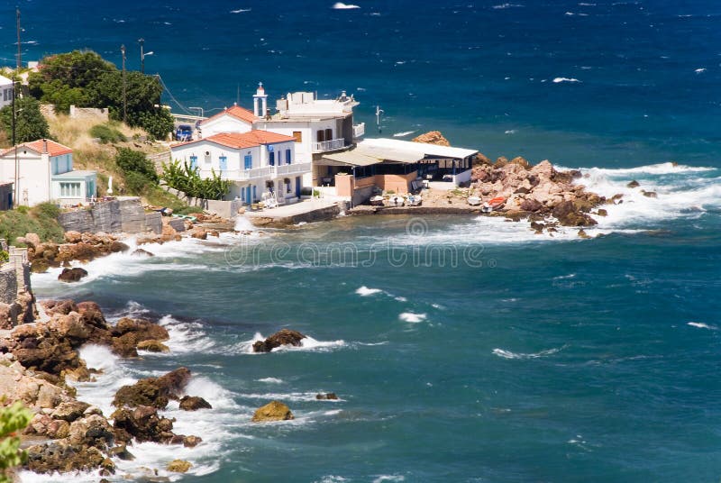 Pequeno Griego municipio sobre el Playa.