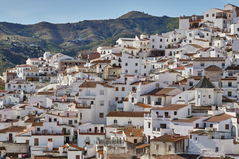 Village Blanc D'Almachar à Malaga, Espagne Photographie éditorial