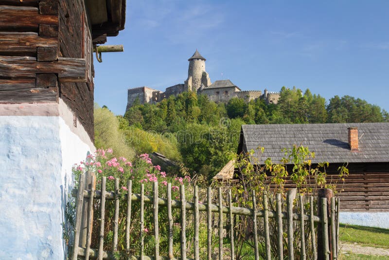 Village with castle