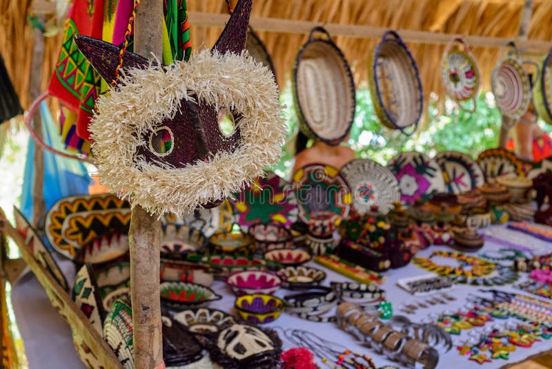 Village d'Embera, Chagres, Panama image stock Village d'Embera, Chagres, Panama image stock