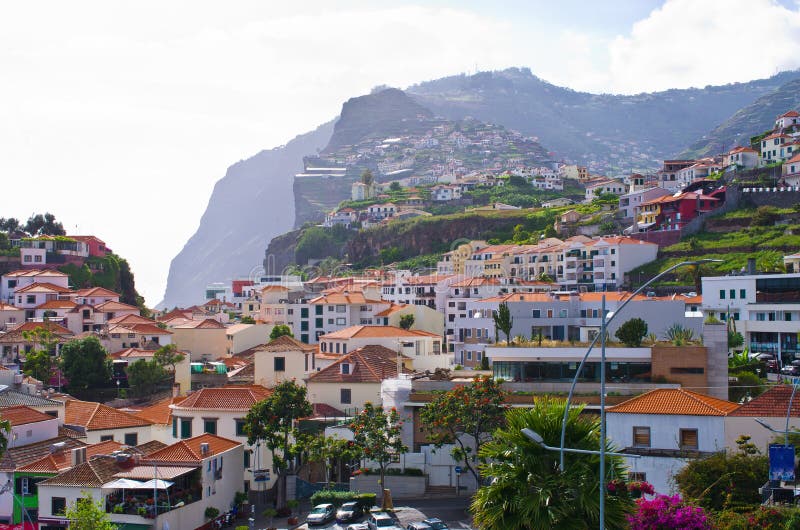 Village de Camara de Lobos - île de la Madère, Portugal images libres de droits Village de Camara de Lobos - île de la Madère, Portugal images libres de droits