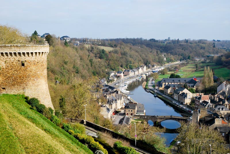 The Village of Dinan Inf France Stock Image - Image of tourism, village ...