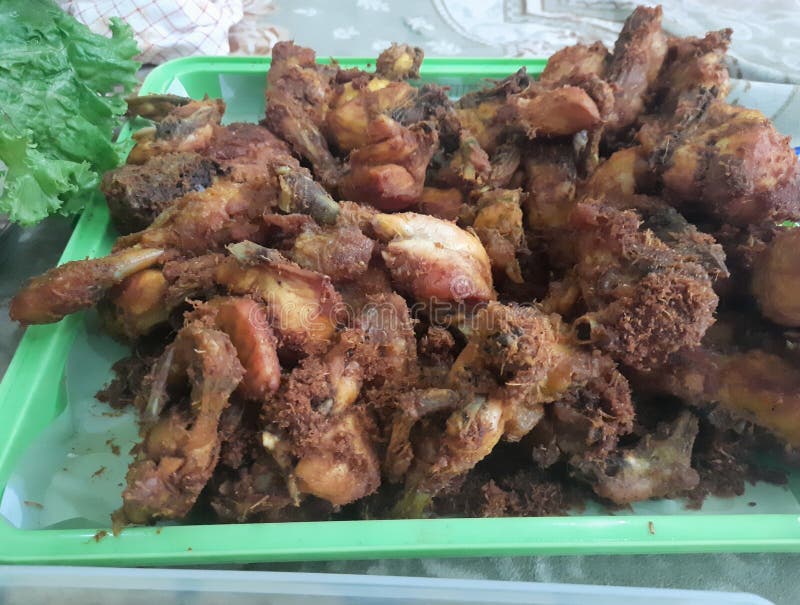 Village Fried Chicken from Indonesia. Stock Photo - Image of dinner