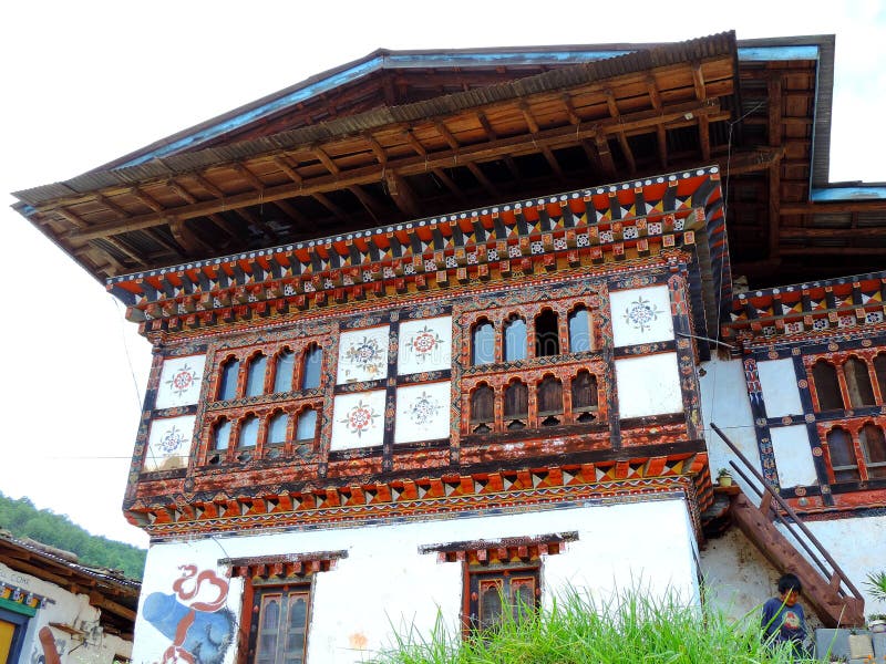 Village house enroute Chimi Lhakhang, Bhutan royalty free stock image Village house enroute Chimi Lhakhang, Bhutan royalty free stock image