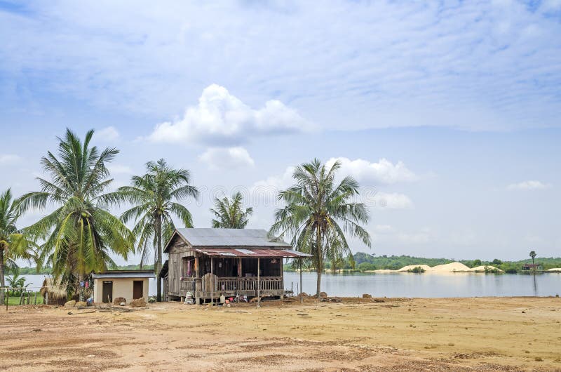 Rural home in Cambodia stock image. Image of poverty 26464497