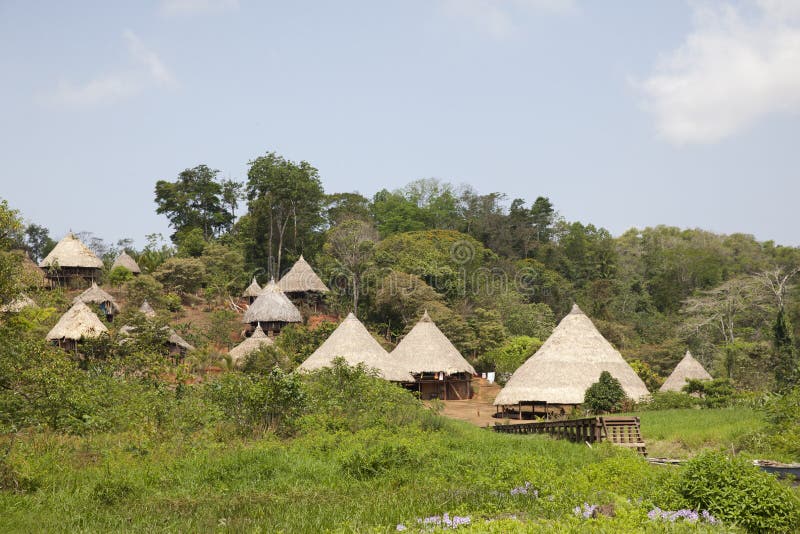 Village of indigenous people, central America