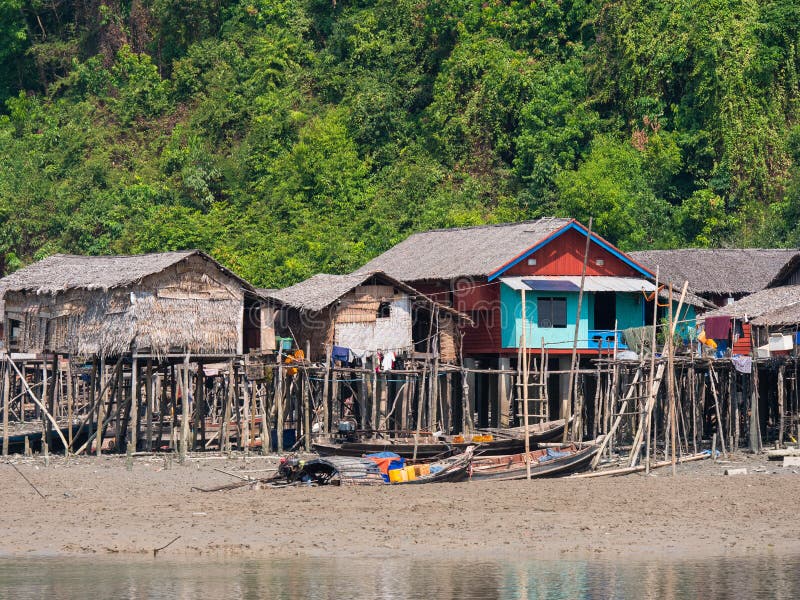 Village on Kala Island, Myanmar