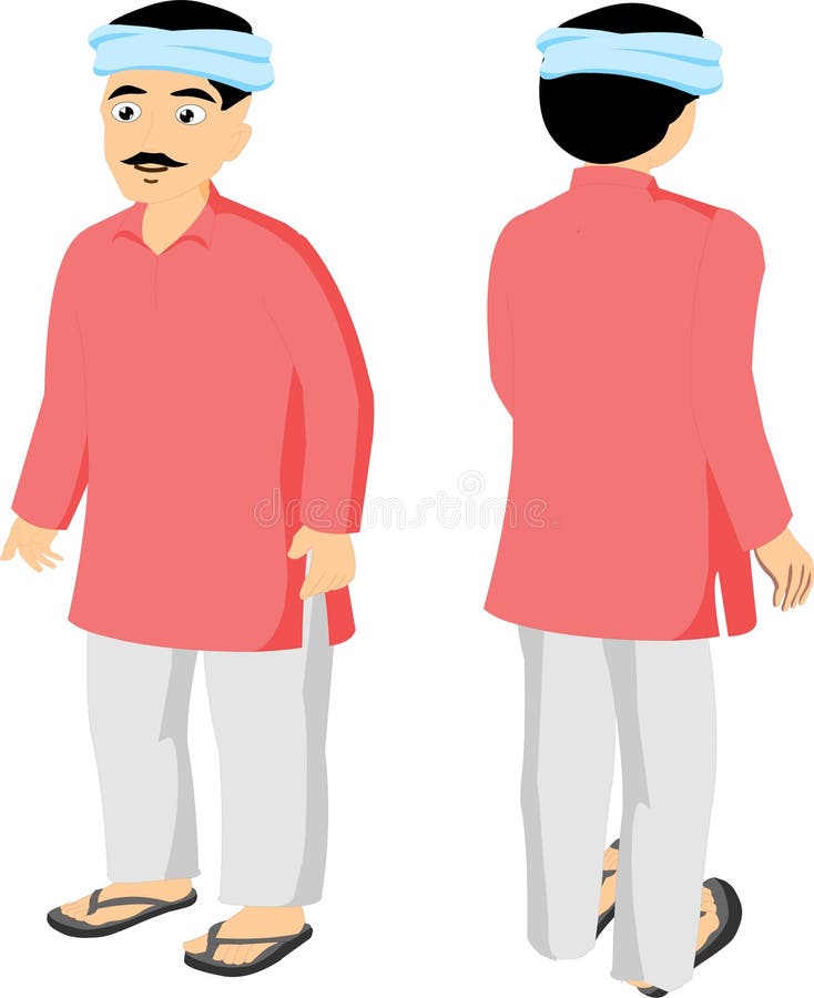 Village Grandfather Full Rig Character Vector Artwork, Different Poses