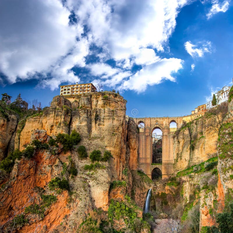 The village of Ronda in Andalusia, Spain. This photo made by HDR technic. Hdr bridge stock images, royalty-free photos and pictures