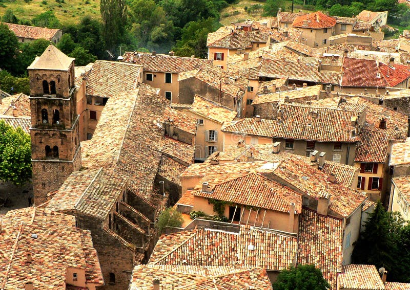 Village roofs in France