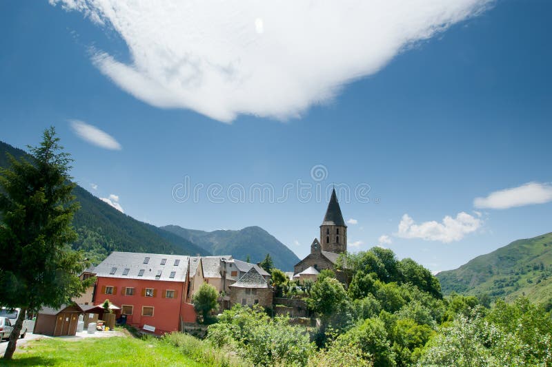 Village of Salardu Spanish Pyrenees Stock Image Image of catalan