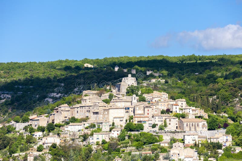 village of Simiane-la-Rotonde,  Alpes-de-Haute-Provence, France