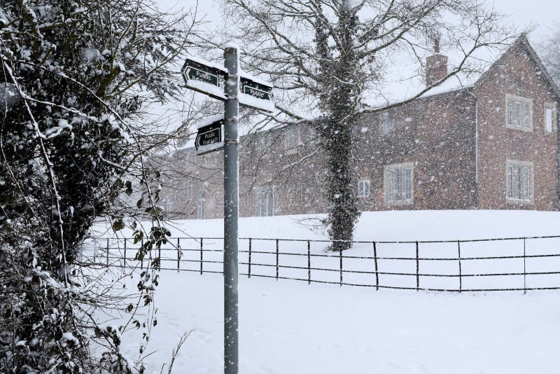 Village houses in the snow stock photos Village houses in the snow stock photos