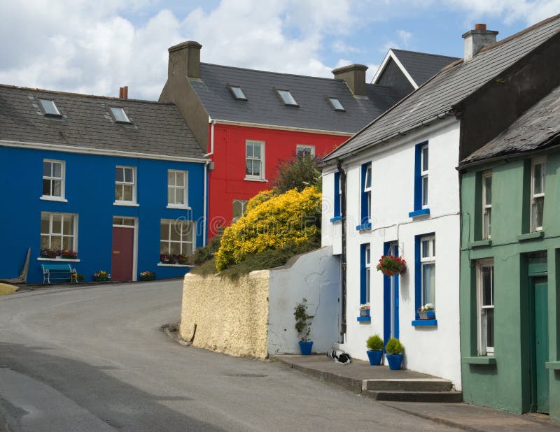 Village street in Eyeries, West Cork, Ireland