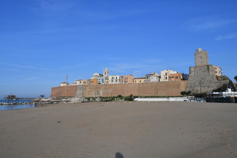 The Village of Termoli in Molise, Italy. Stock Photo - Image of beach ...