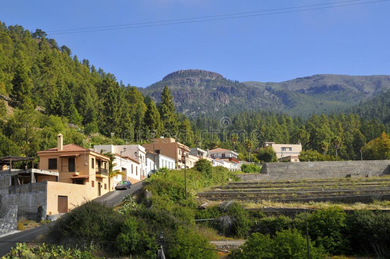 Village of Vilaflor at Tenerife Stock Photo - Image of forest, relief ...