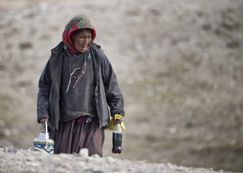 Villager from Korzok, Ladakh royalty free stock photo Villager from Korzok, Ladakh royalty free stock photo