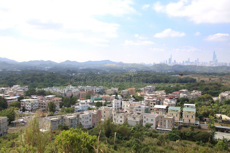 Villaggio di hakka in Hong Kong che affronta Shenzhen