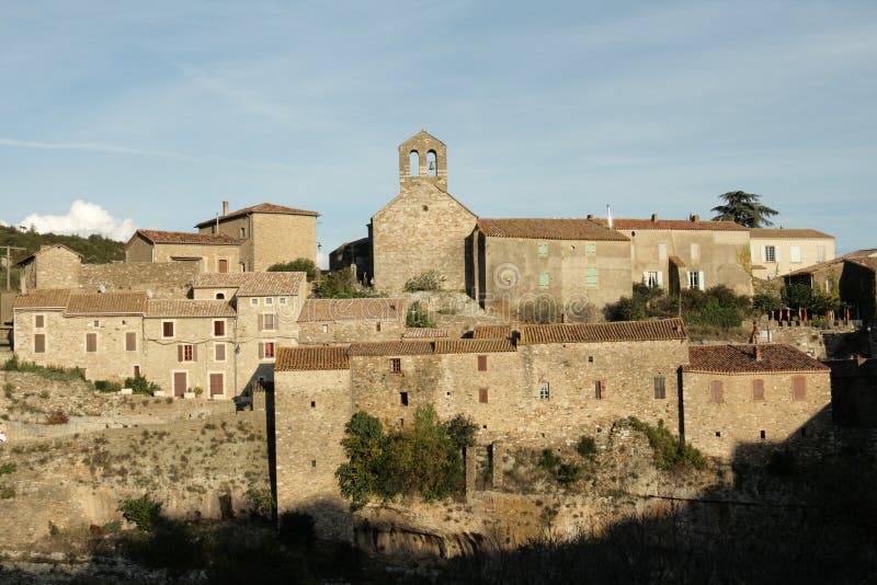 Villaggio di Minerve nell'Aude immagini stock