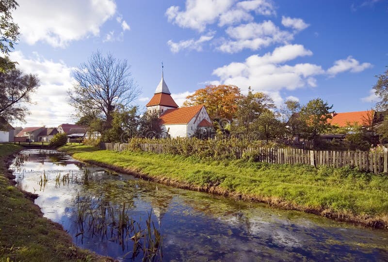 Villaggio scenico, Polonia fotografie stock libere da diritti Villaggio scenico, Polonia fotografie stock libere da diritti
