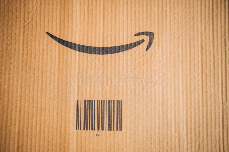 Villajoyosa, Spain - September 19, 2025: Amazon logo sign on Amazon prime priority package stock photography