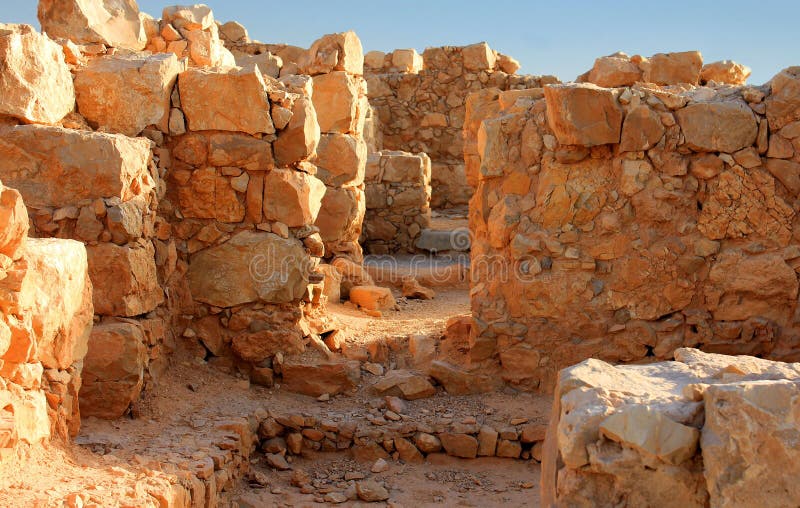 Ville antique Masada en Israël images libres de droits Ville antique Masada en Israël images libres de droits