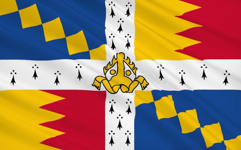 Ville de drapeau de Birmingham, Angleterre illustration libre de droits