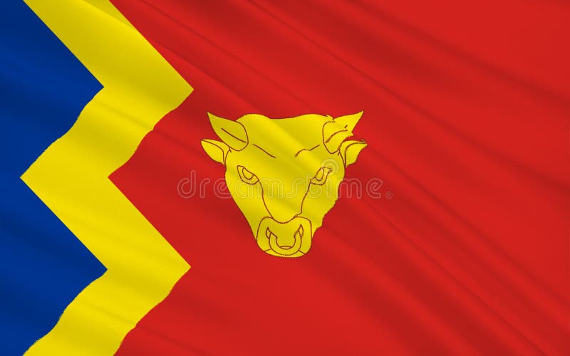 Ville de drapeau de Birmingham, Angleterre illustration libre de droits