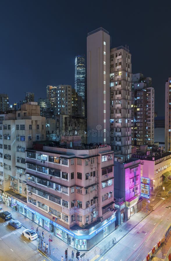 Ville de Hong Kong la nuit photographie stock libre de droits Ville de Hong Kong la nuit photographie stock libre de droits
