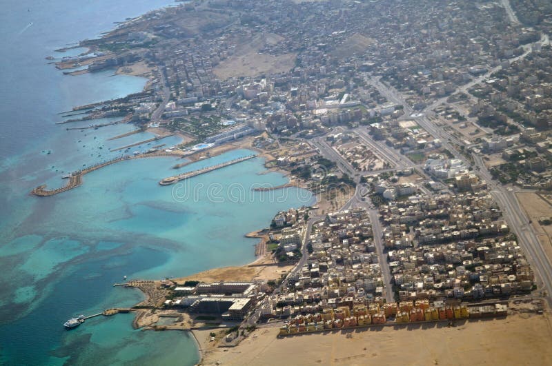 Ville De Hurghada Sur La Mer Rouge. Photo stock Image du beau