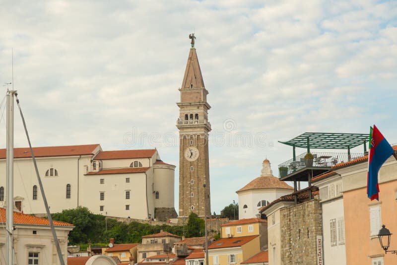 Ville de Piran, Slovénie image libre de droits Ville de Piran, Slovénie image libre de droits