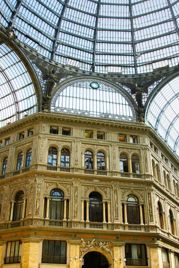 Italian city Naples, historic architecture, Galleria Umberto. Italian city Naples, historic architecture, Galleria Umberto